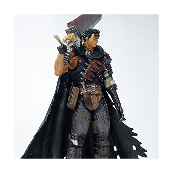 Anime Guts Figurine Bataille Endommagée Version sanglante Figurine PVC Noir Swordsman Guts Modèle Statue Jouet Collections Bu