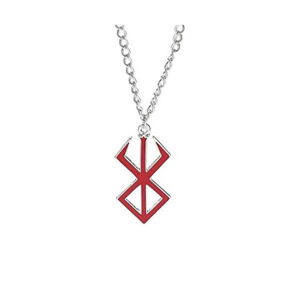 GAUEIOUR Collier avec amulette berserk avec signe talisman - Collier avec pendentif en alliage - Unisexe - Pour fans de bande