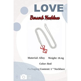 GAUEIOUR Collier avec amulette berserk avec signe talisman - Collier avec pendentif en alliage - Unisexe - Pour fans de bande