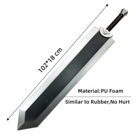 Générique damdos Halloween Prop Berserker Cosplay Guts Dragon Chopping Sword Black Great Sword Role Play Birthdays Gifts