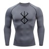 Fosike Berserk Manga T-Shirt Imprimé Manches Longues Séchage Rapide Vêtements Fitness Hommes Course À Pied Vêtements DEntraî