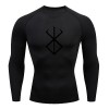Fosike Berserk Manga T-Shirt Imprimé Manches Longues Séchage Rapide Vêtements Fitness Hommes Course À Pied Vêtements DEntraî