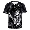 jiminhope Anime Berserk T-Shirt Guts Chemisier à Manches Courtes imprimé 3D Top Ample à col Rond