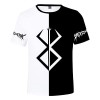 jiminhope Anime Berserk T-Shirt Guts Chemisier à Manches Courtes imprimé 3D Top Ample à col Rond