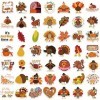 Lot dautocollants de Thanksgiving Turquie pour bagages, guitare, carnet de notes, décoration de berserk noir, taille unique