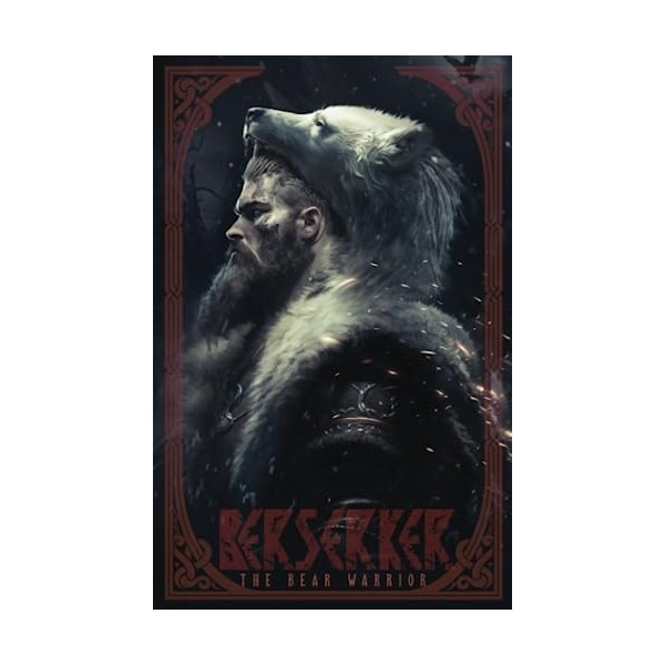 Berserker, The Bear Warrior - Notebook: Illustrated Norse Theme Journal - 104 pages lined diary for organizing items, taking 