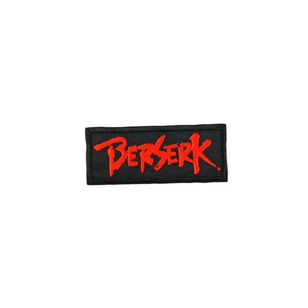 Kanji berserk Écusson brodé pour fixation à laide dun fer à repasser, dune machine à coudre ou dun crochet