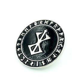 Patch Nation Berserk Berserker Marque de Sacrifice Rune Nordique Viking Argent Métal Pin Badge Broche