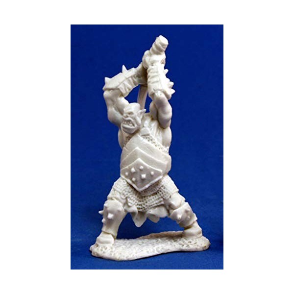 1 x Berserker Orc - Reaper Bones Figurine pour Jeux de Roles Plateau - 77059