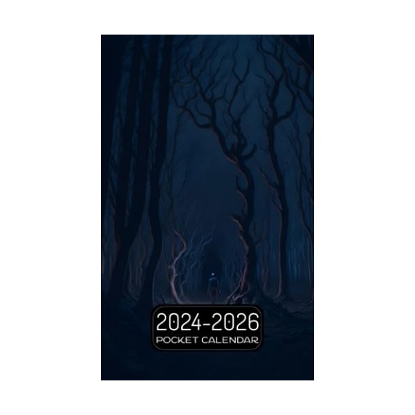 Pocket Calendar 2024-2026: Two-Year Monthly Planner for Purse , 36 Months from January 2024 to December 2026 | Digital painti