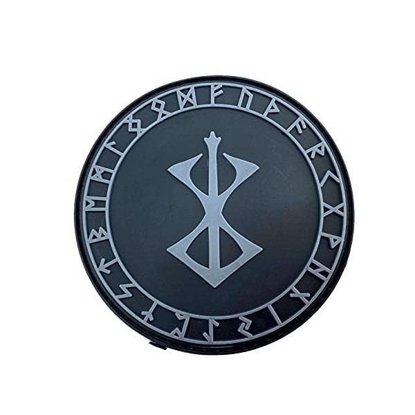 Berserk Berserker Marque de Sacrifice Viking Norrois Cosplay PVC Airsoft Paintball Patch Noir 