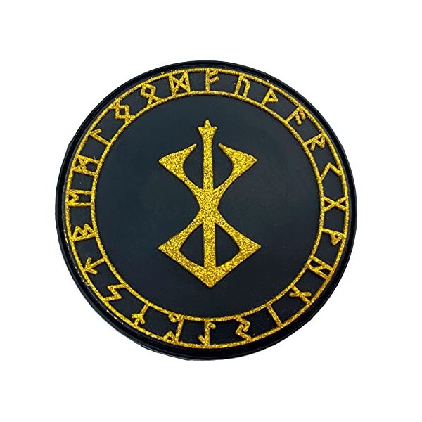 Berserk Berserker Marque de Sacrifice Viking Norrois Cosplay PVC Airsoft Paintball Patch Noir 