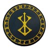 Berserk Berserker Marque de Sacrifice Viking Norrois Cosplay PVC Airsoft Paintball Patch Noir 