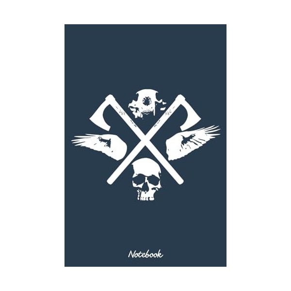Berserke Emblem - Man - Wolf - Raven Notebook: Notes cornell, 6 x 9 inches Large, 120 Pages