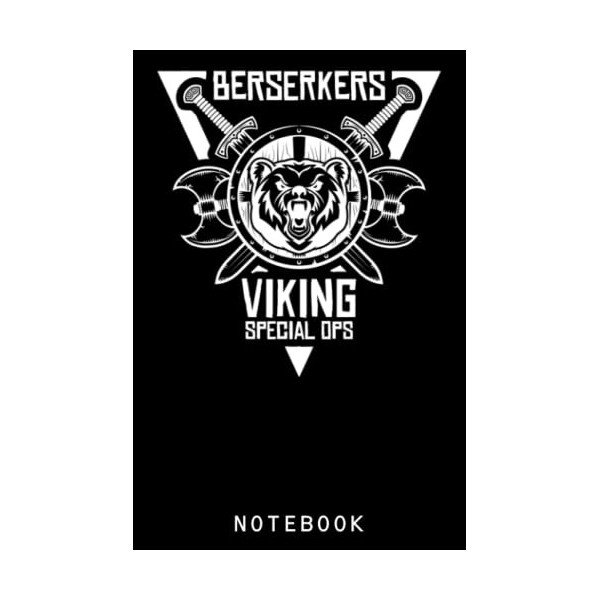 Berserker Viking Special Ops Bear Notebook: Lined 6 x 9 120 Pages College Ruled Notebook | Cute Animal Girl Notepad Diary or 