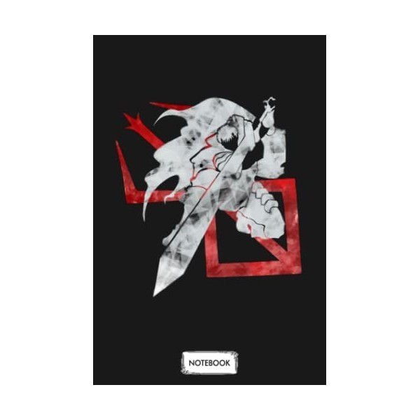 Berserk B38252 Notebook: Diary, Journal, Planner, Lined College Ruled Paper, Matte Finish Cover, 6x9 120 Pages