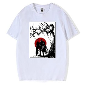 XSLGOGO Anime Berserk Guts Harajuku T-Shirt The Black Swordsman Décontracté Hauts à Manches Courtes Col Rond T-Shirt pour Les