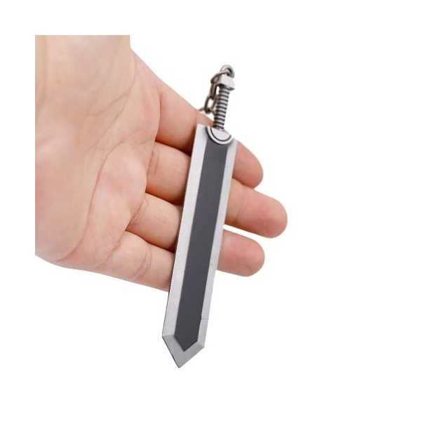 Jiumaocleu Anime Armes Keychain Black Zinc Alliage Pendentif Porte-clés, Guts Figure Griffith Figurines Accessoires Jouets Ca