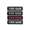 Rectangulaire Patch nom brodé personnalisé, étiquette pour badge de motard moto / fer sur / 10x2,5cm