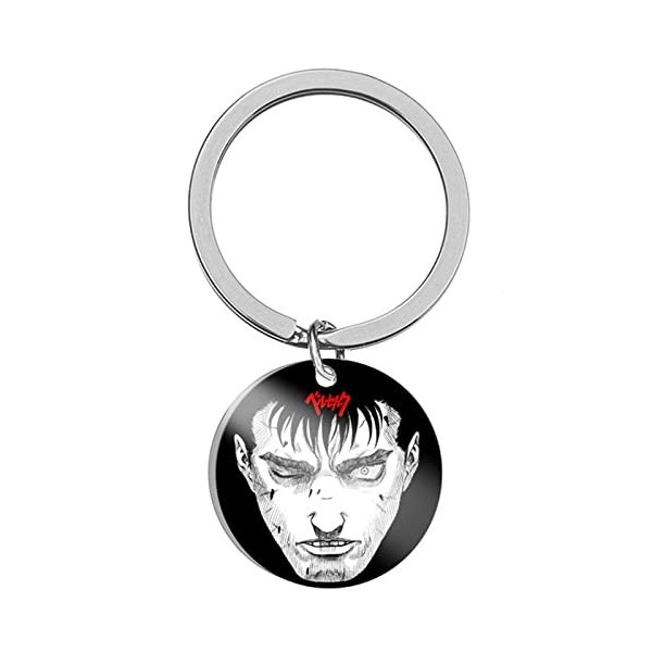 Classic Anime Manga Berserk Keychain Anime Character Guts Guts Pendant Skull Knight Guts Key Rings Swordsman Keychain Gothinc