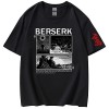 XSLGOGO Unisexe Berserk T-Shirt Guts Cosplay Costume Dété Pull À Manches Courtes pour Anime Berserk Fans Cadeau