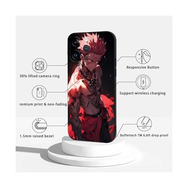 2 Pièces Coque pour Apple iPhone 14 Pro Max 6.7, avec Anime motif Jujutsu Kaisen Gojo Satoru Itadori Yuji Manga Antichoc TP