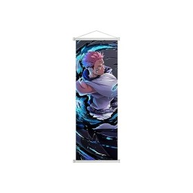 1 poster Jujutsu Kaisen en rouleau à suspendre au mur en tissu forgé pour décoration de chambre à coucher style 7 