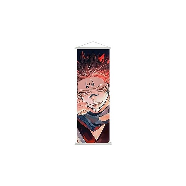 1 poster Jujutsu Kaisen en rouleau à suspendre au mur en tissu forgé pour décoration de chambre à coucher style 7 