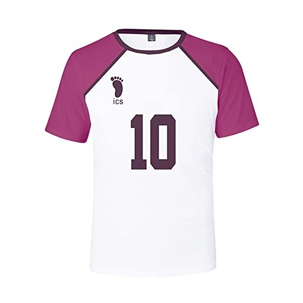 YIMIAO Haikyuu Homme Femme Impression en 2D à Manches Courtes Été Unisexe Kageyama T-Shirt Garçon Japanese Anime Vetement de 