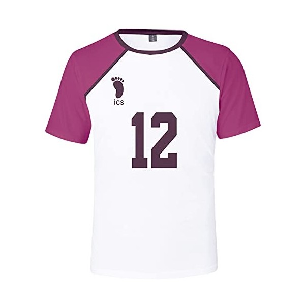 YIMIAO Haikyuu Homme Femme Impression en 2D à Manches Courtes Été Unisexe Kageyama T-Shirt Garçon Japanese Anime Vetement de 