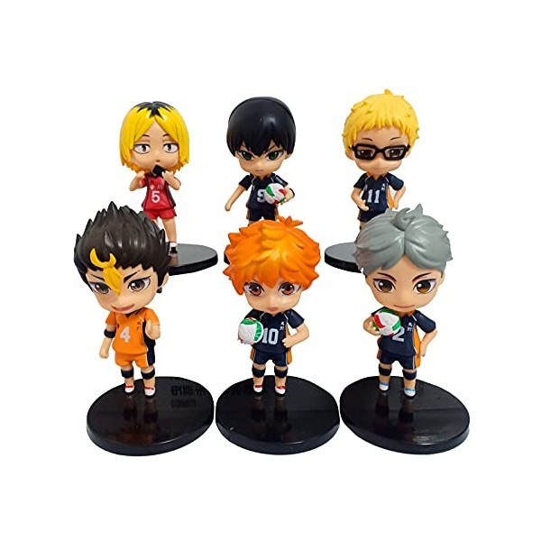 Haikyu Lot de 6 figurines Tadashi Yamaguchi Hinata Shoyo Toru Oikawa Tobio Kageyama Kozume Kenma Accessoires de collection Ca