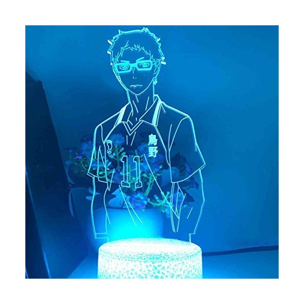 Veilleuse LED thème manga, Haikyuu Kozume Kenma, lampe pour enfants, idéale comme cadeau d’anniversaire, pour chambre à couch