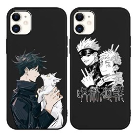 2 Pièces Coque pour Apple iPhone 11 6.1 avec Anime Jujutsu Kaisen Gojo Satoru Itadori Yuji Manga 3D Imprimé Motiv Case Doux