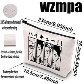 WZMPA Haikyu Trousse à maquillage avec fermeture éclair pour les fans de Kotaro Tetsuro Keiji Hinata, Haikyuu Friends