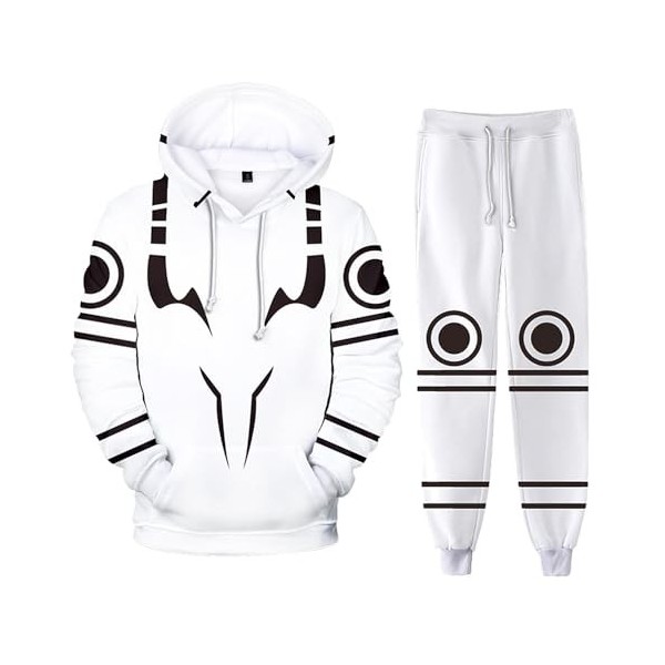 Sweat à capuche et pantalon de manga Jujutsu Kaisen pour cosplay, costume de sport unisexe pour les fans danime ou cadeau, B
