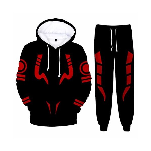 Sweat à capuche et pantalon de manga Jujutsu Kaisen pour cosplay, costume de sport unisexe pour les fans danime ou cadeau, B