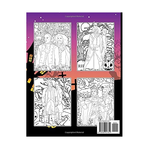 Hamilton Halloween Coloring Book: Awesome Coloring Books For Adults And Kids Anxiety