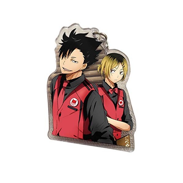 Haikyuuu!! Porte-clés Karasuno Nekoma Anime Karasuno High School Doomed Battle avec pendentif en acrylique pour les fans, typ