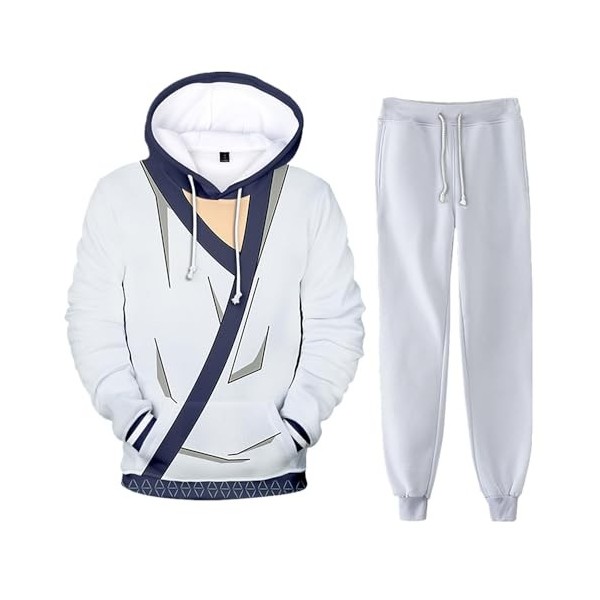 Sweat à capuche et pantalon de manga Jujutsu Kaisen pour cosplay, costume de sport unisexe pour les fans danime ou cadeau, B