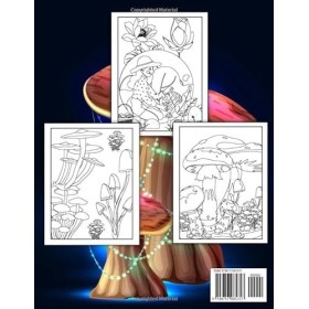 Mushroom Coloring Book For Kids: Magicals Coloring Pages with Mushrooms For Kids 59 Professional Illustrations