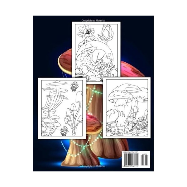 Mushroom Coloring Book For Kids: Magicals Coloring Pages with Mushrooms For Kids 59 Professional Illustrations