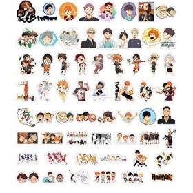 Lot de 100 autocollants Anime Haikyuu en vinyle imperméable pour enfants, adolescents, adultes, bouteilles deau, ordinateur 