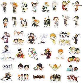 WayOuter Autocollants Anime Haikyuu pour Ordinateur Portable 100pièces imperméables pour Bouteille deau, hydroflacon, téléph
