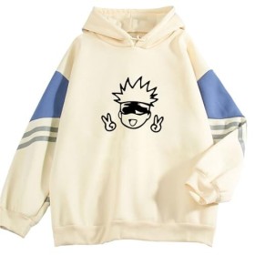 zhedu Japonais Jujutsu Kaisen Sweats À Capuche Imprimés Unisexe Harajuku Sweat-Shirts À Cordon De Dessin Animé Streetwear Pat