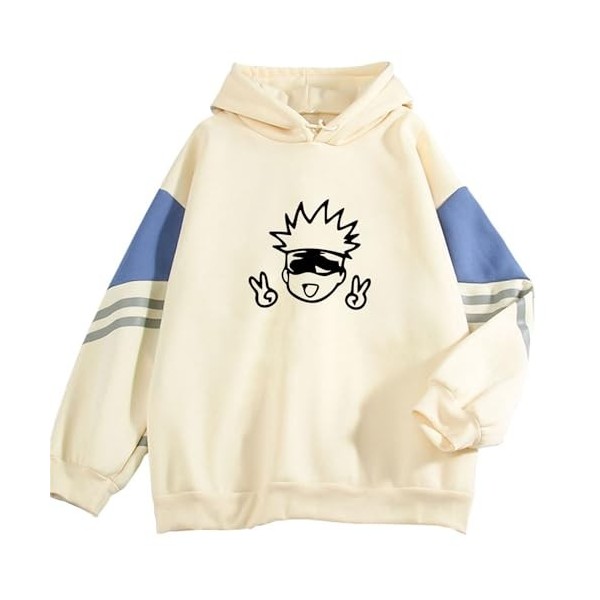 zhedu Japonais Jujutsu Kaisen Sweats À Capuche Imprimés Unisexe Harajuku Sweat-Shirts À Cordon De Dessin Animé Streetwear Pat