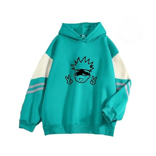 zhedu Japonais Jujutsu Kaisen Sweats À Capuche Imprimés Unisexe Harajuku Sweat-Shirts À Cordon De Dessin Animé Streetwear Pat