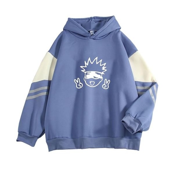 zhedu Japonais Jujutsu Kaisen Sweats À Capuche Imprimés Unisexe Harajuku Sweat-Shirts À Cordon De Dessin Animé Streetwear Pat