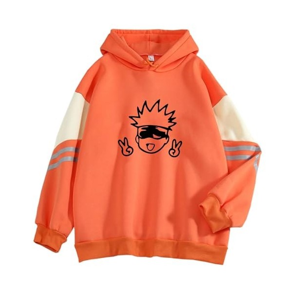 zhedu Japonais Jujutsu Kaisen Sweats À Capuche Imprimés Unisexe Harajuku Sweat-Shirts À Cordon De Dessin Animé Streetwear Pat
