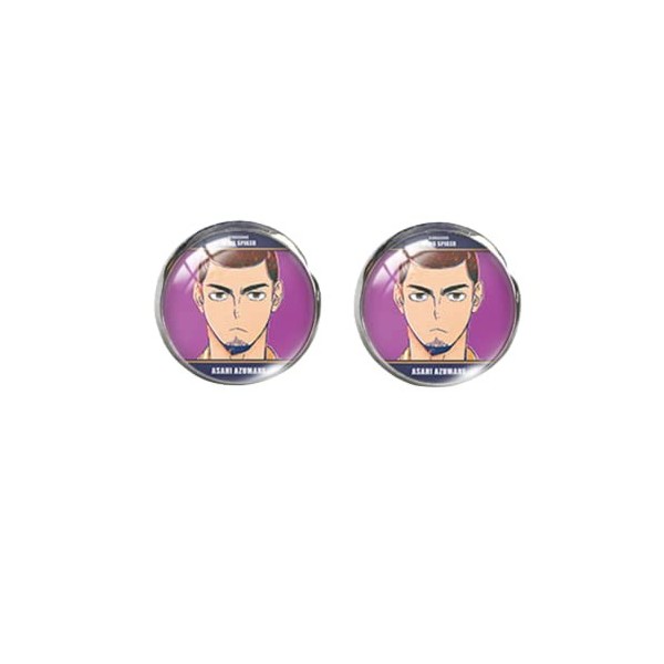 Haikyu Boucles doreilles rondes à tige en forme de dôme en verre faites à la main, nan