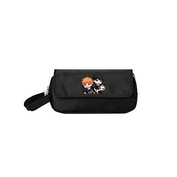 Trousse à Crayons Grande Capacité 20x6.5x10cm , Anime Haikyuu!! Trousse, Lycée Karasuno Sac à Crayons, Sac de Papeterie pour 